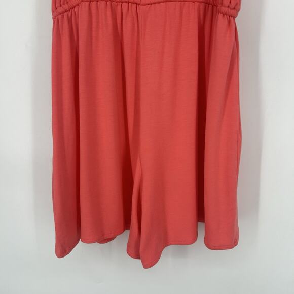 Old Navy Flounce Romper Pink Flowy Drawstring Short Sleeve Summer Size S - Picture 8 of 10